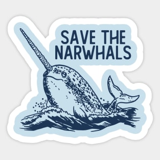 Save The Narwhals Sticker